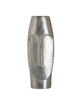 Mettallic Vase Face Silver 17x13x44