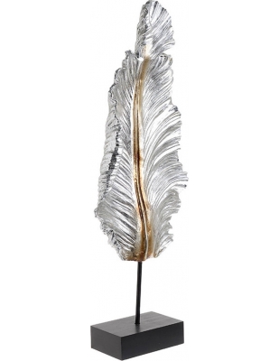 Decor Feather Silver /Gl 22x9x60